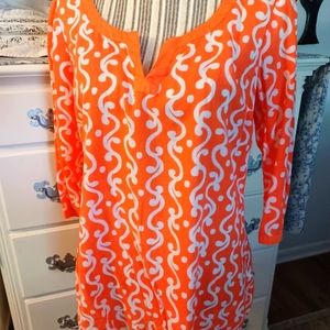 Old Navy orange and white blouse, size Med